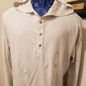 NWT Calvin Klein Waffle Shoulder Button Hoodie XL